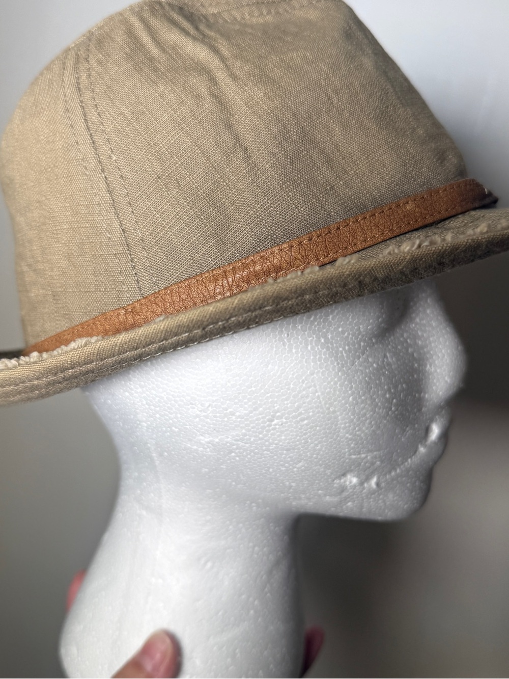 Converse One Star 100% Cotton Fedora with Brown Leather Trim OS